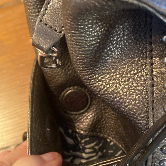 Pewter colored Brighton purse. Top and side pockets have magnetic closure. - Picture 6 of 11